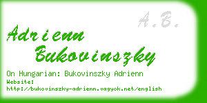 adrienn bukovinszky business card